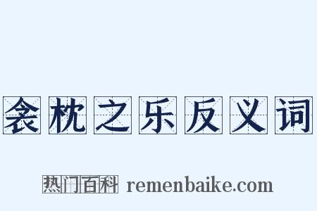衾枕之乐反义词是什么意思的图片